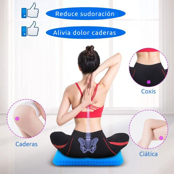 Cojín de Gel Ergonómico 💺 | Transpirable 🌬️ y Antideslizante 🔒