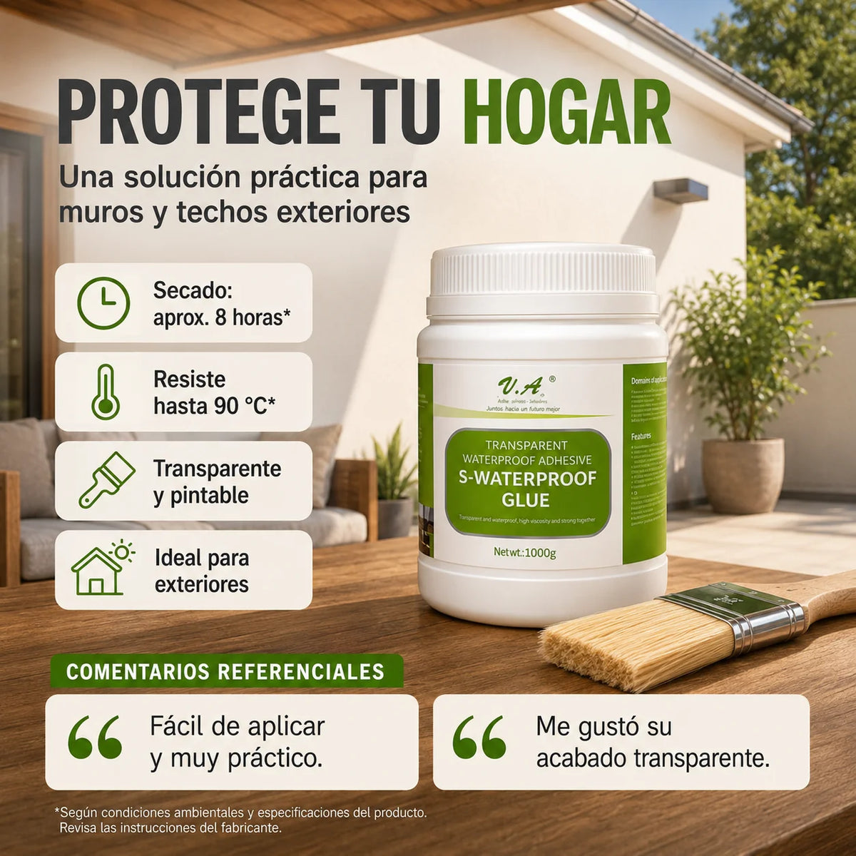 Waterproof Adhesive 1000g - Sella y no gotea más