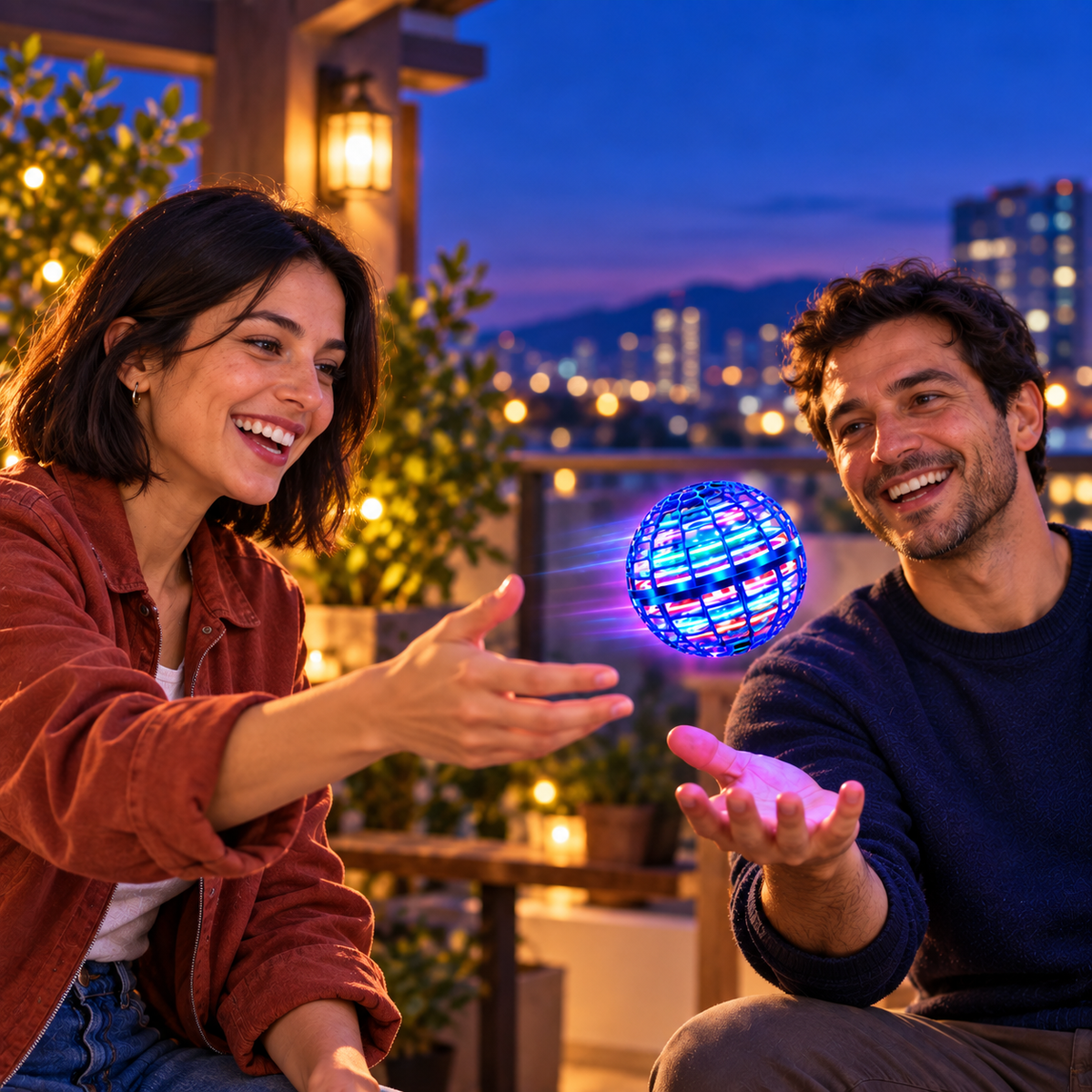 FlyNova Pro - Esfera con luces que vuela y vuelve