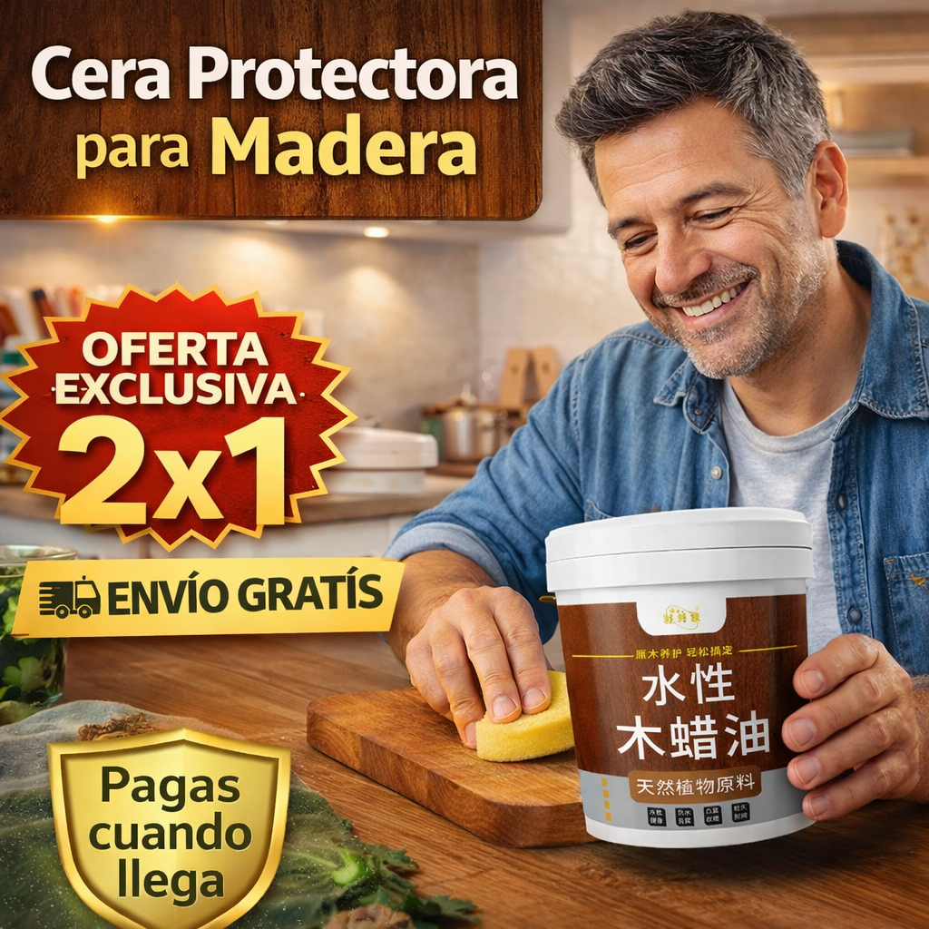 2x1 Cera Protectora para Madera – Protección Humedad y Rayones