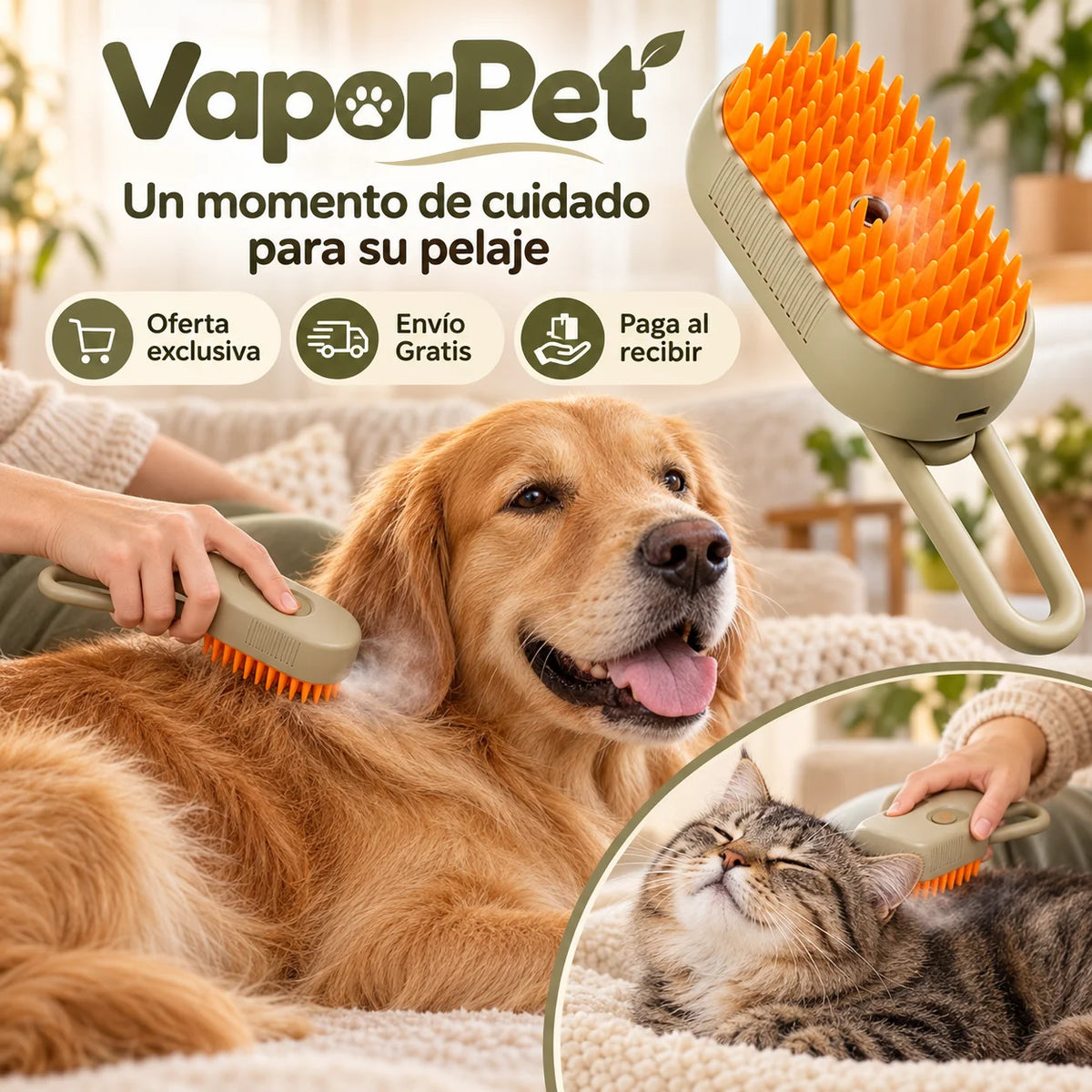 VaporPet - Cepillado sin pelos volando
