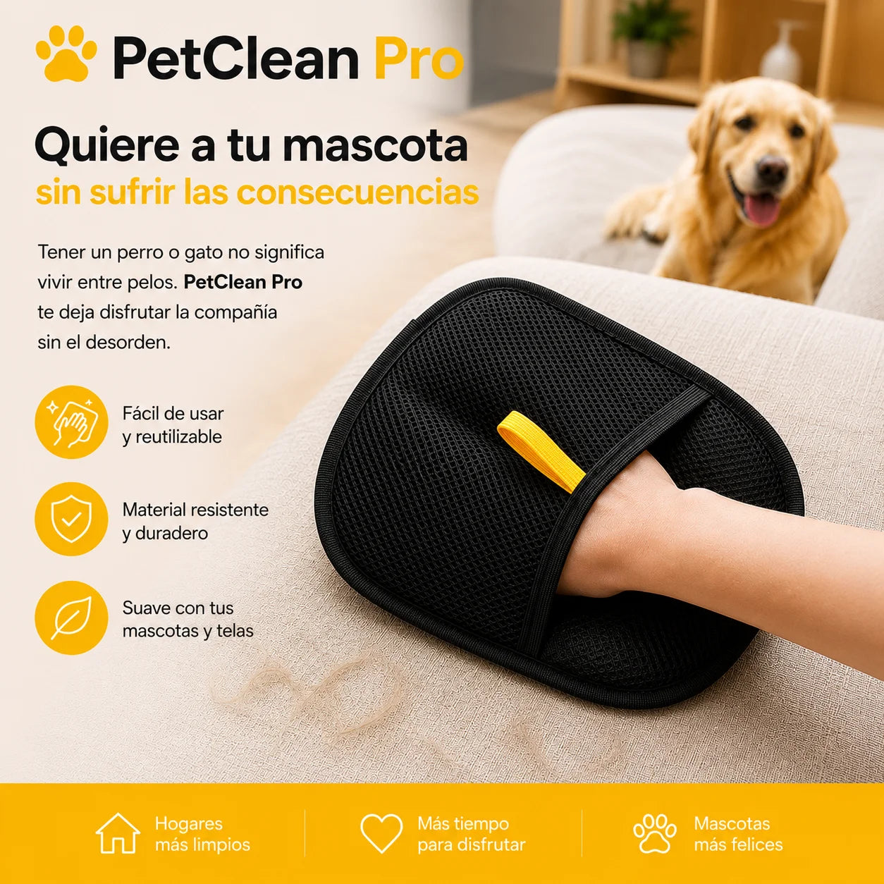 PetClean Pro - El pelo de tu mascota ya no manda en casa