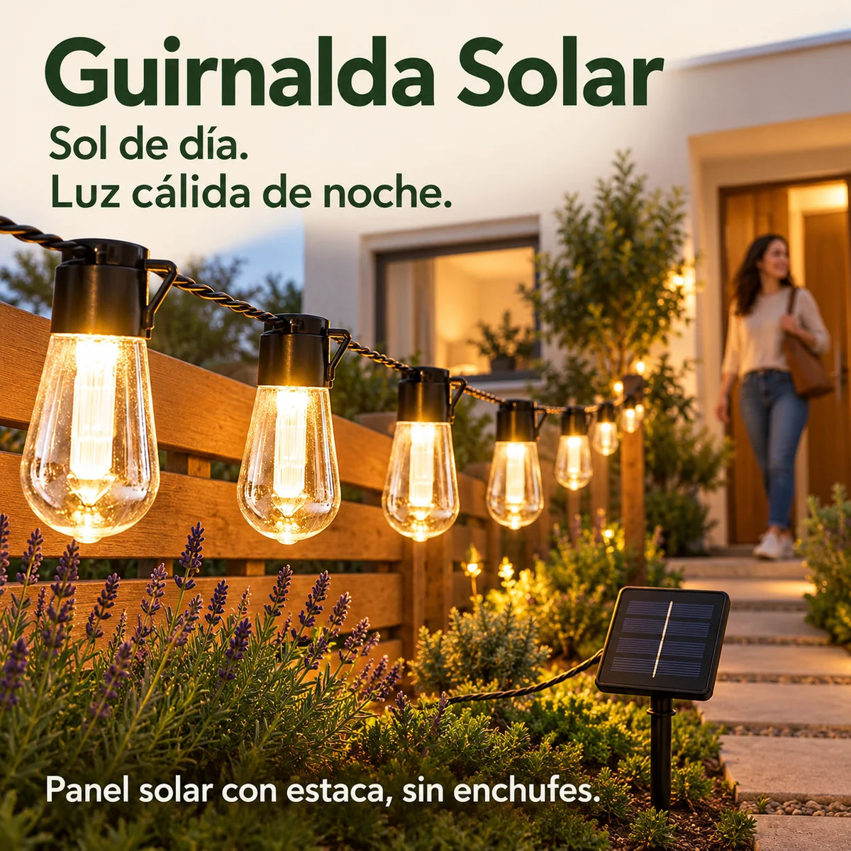 Guirnalda Solar - Ilumina tu patio sin enchufes