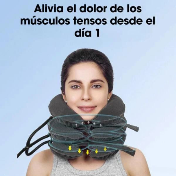 Cojín Cervical Ergonómico Inflable 💆‍♂️✨ Portátil para Cuello ✈️🧳