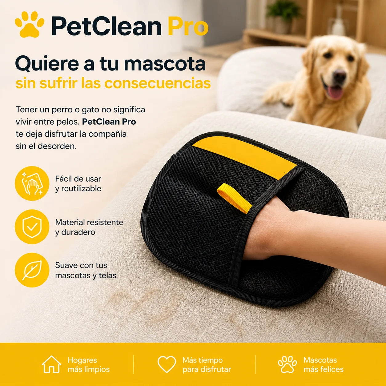 PetClean Pro - El pelo de tu mascota ya no manda en casa
