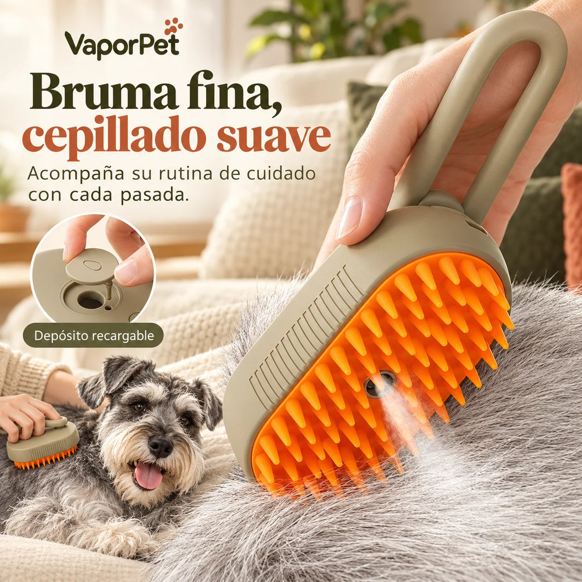 VaporPet - Cepillado sin pelos volando