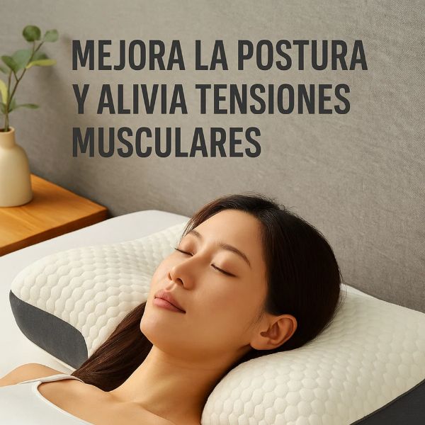 Almohada Cervical Ortopédica 💆‍♂️🛌 Protección Ergonómica Para Aliviar El Dolor 💙💤