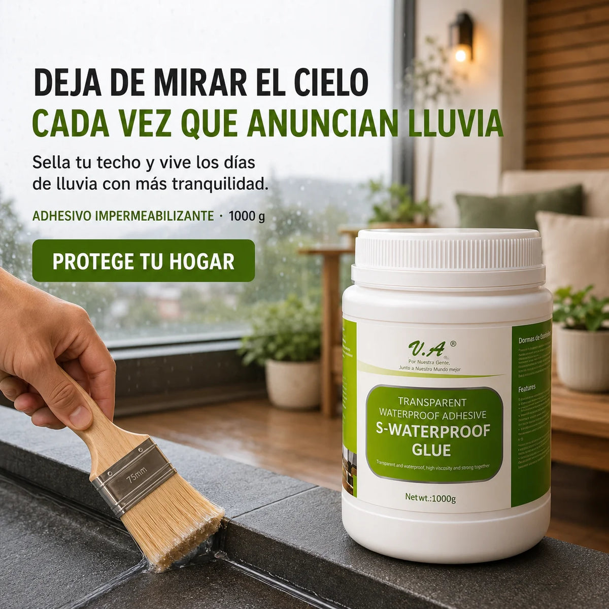 Waterproof Adhesive 1000g - Sella y no gotea más