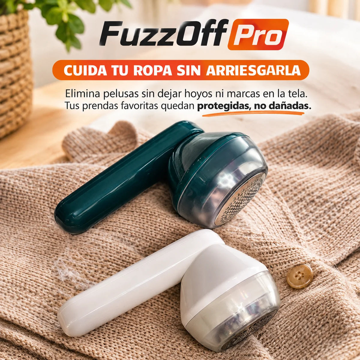 FuzzOff Pro - Ropa sin pelusas en segundos