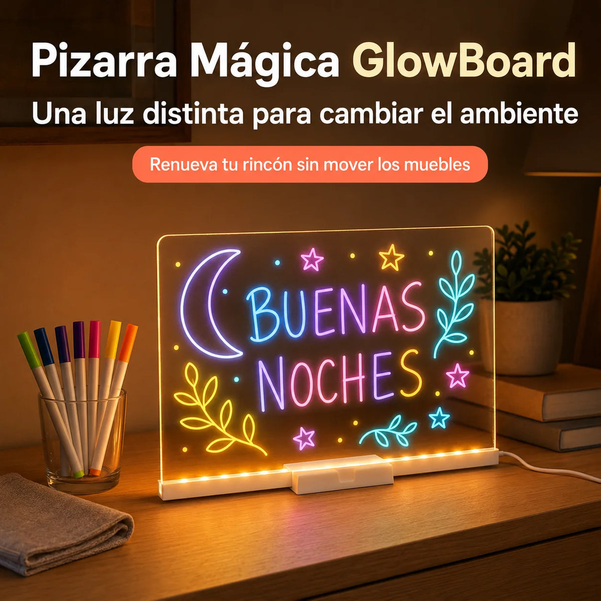 Pizarra Mágica GlowBoard - Escribe y brilla al instante
