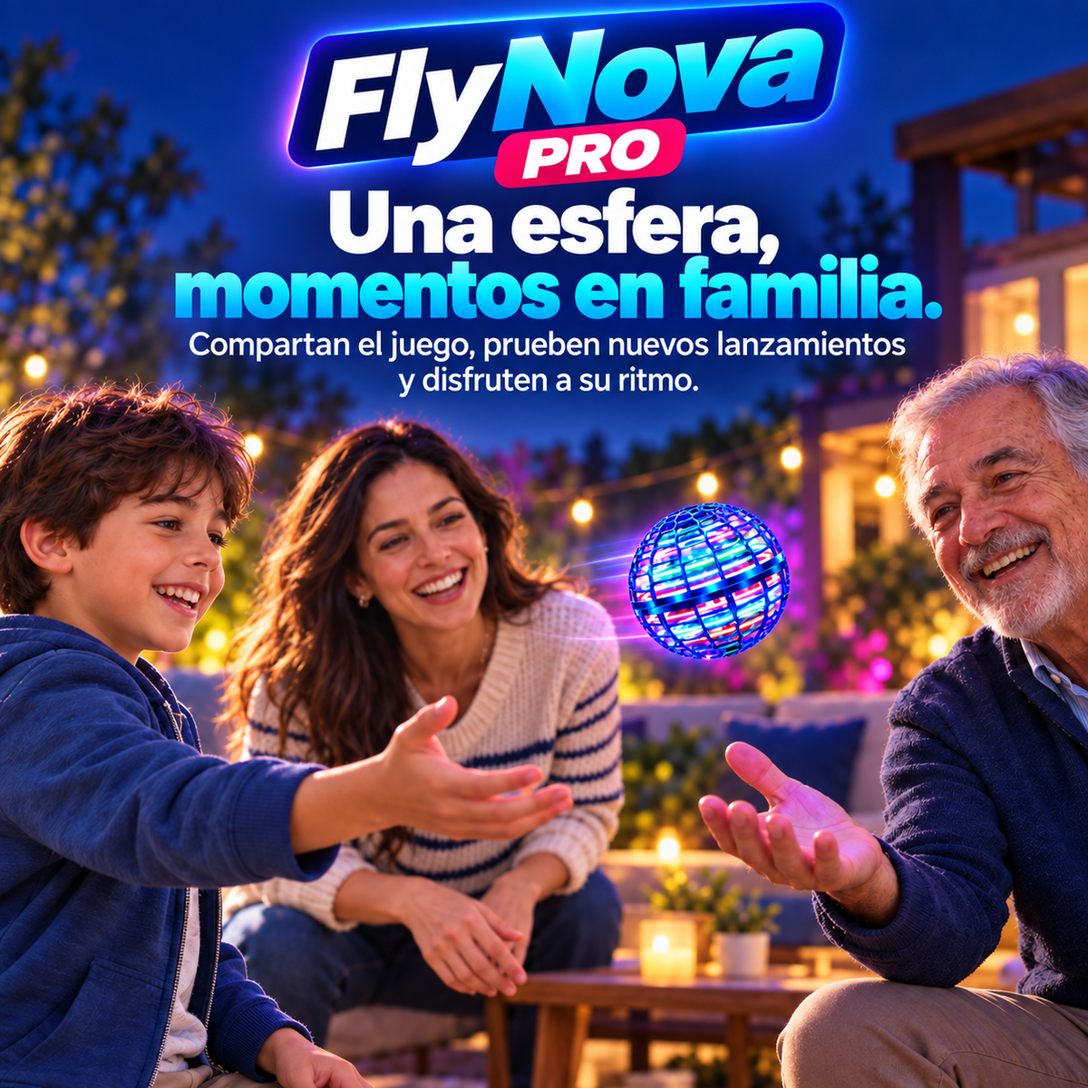 FlyNova Pro - Esfera con luces que vuela y vuelve