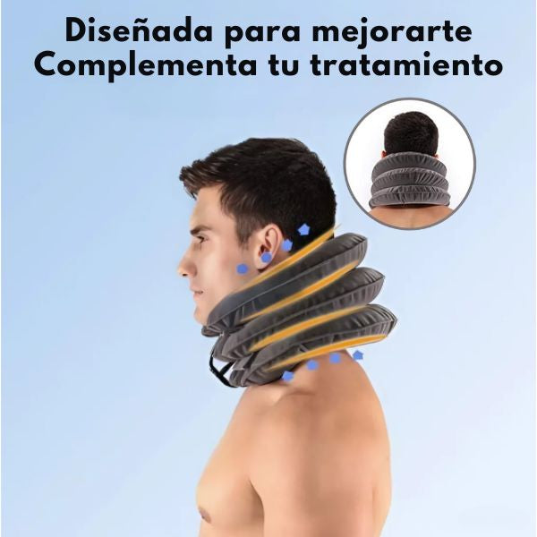 Cojín Cervical Ergonómico Inflable 💆‍♂️✨ Portátil para Cuello ✈️🧳