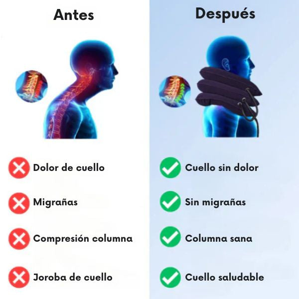 Cojín Cervical Ergonómico Inflable 💆‍♂️✨ Portátil para Cuello ✈️🧳