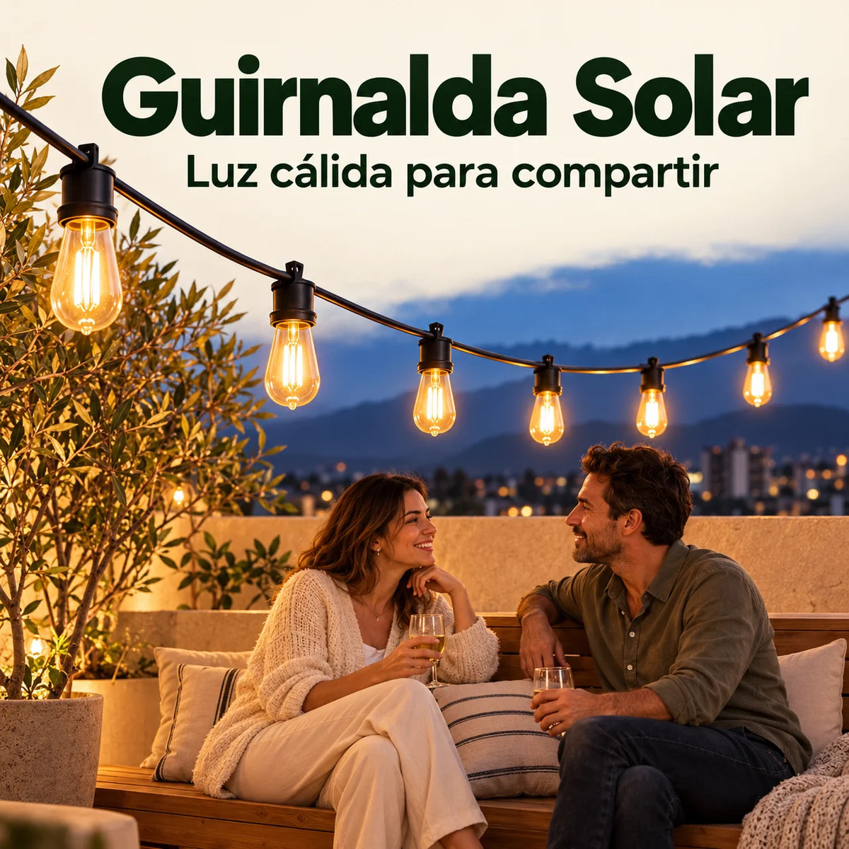 Guirnalda Solar - Ilumina tu patio sin enchufes
