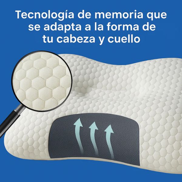 Almohada Cervical Ortopédica 💆‍♂️🛌 Protección Ergonómica Para Aliviar El Dolor 💙💤