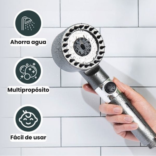 Cabezal de Ducha Spa Alta Presión con Filtro Ahorro de Agua