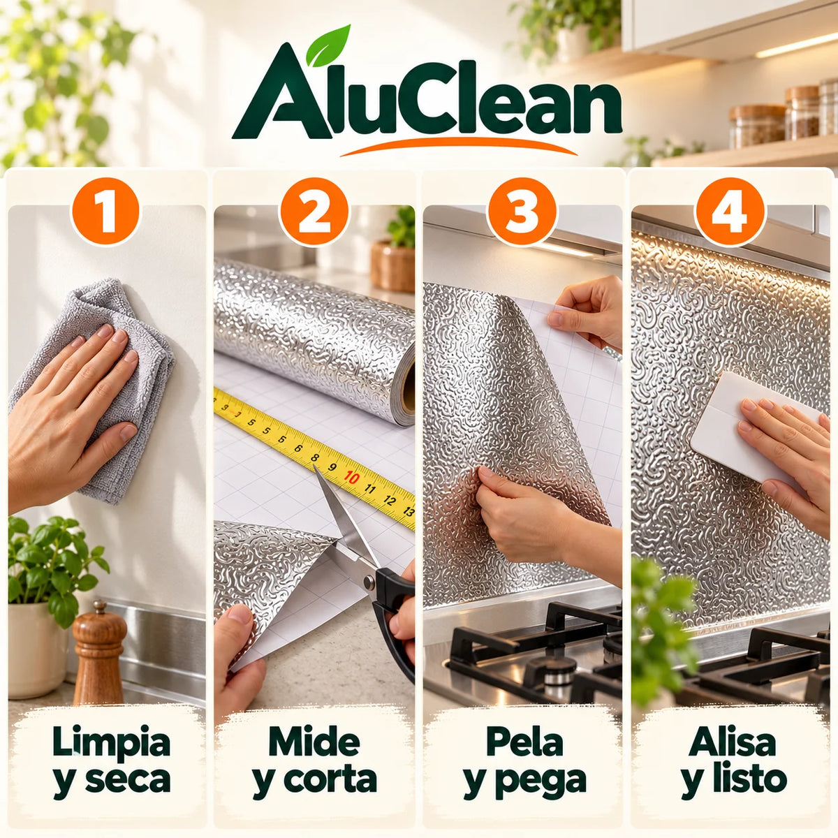 AluClean - Pela, pega y protege tu cocina con más estilo