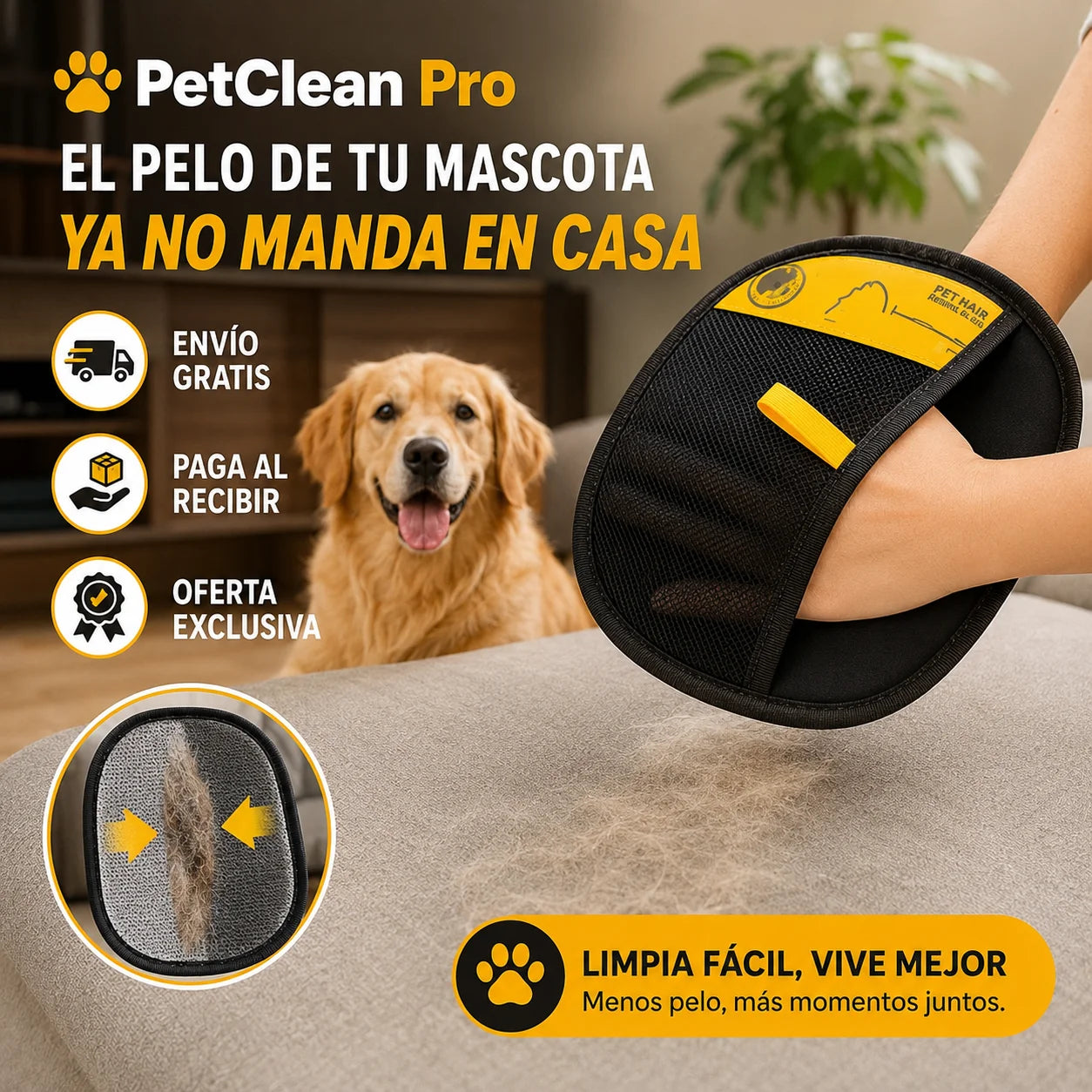 PetClean Pro - El pelo de tu mascota ya no manda en casa