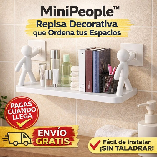 MiniPeople Repisa Decorativa Hogar – Organiza tus Espacios Fácilmente sin Taladrar 🏠✨