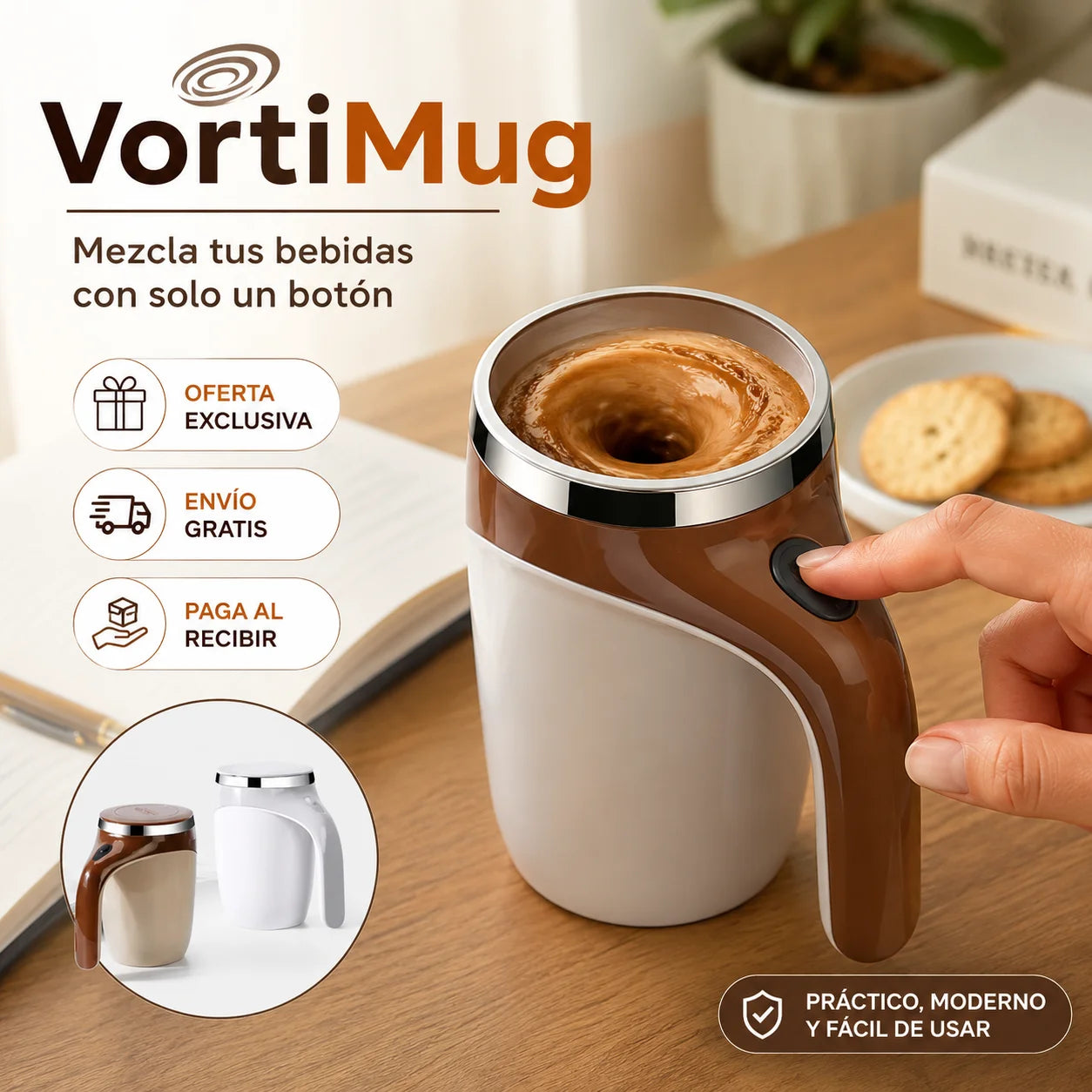 VortiMug - Mezcla tus bebidas con solo un botón