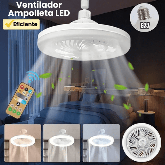Ventilador Ampolleta LED