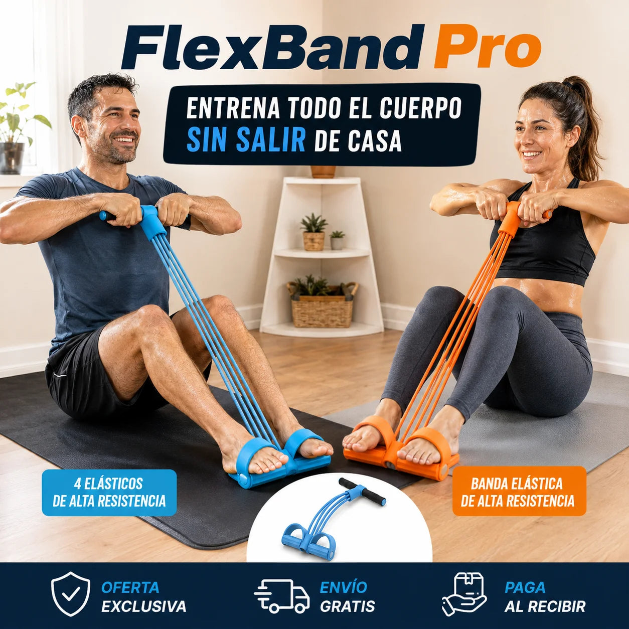 FlexBand Pro - Entrena todo el cuerpo sin salir de casa