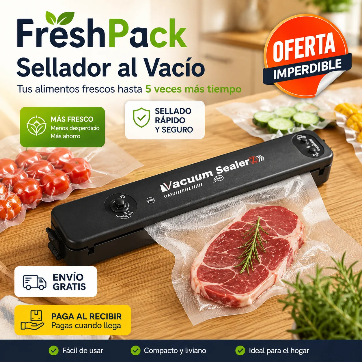 FreshPack - Tus alimentos frescos hasta 5 veces más tiempo
